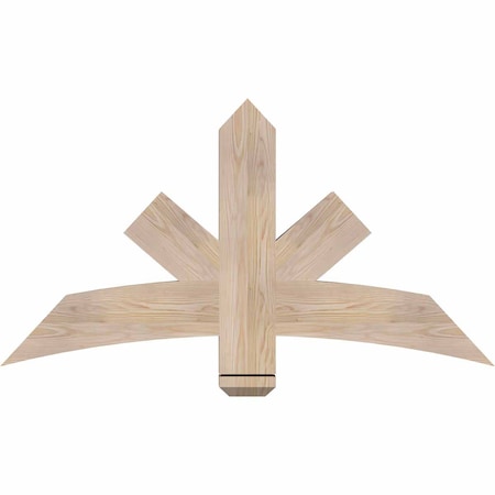 Ekena Millwork Alberta Smooth Timber Gable Bracket, Douglas Fir, 48"W x 26"H x 3 1/2"D x 5 1/2"F, 13/12 Pitch GBW048X26X0406ALB00SDF